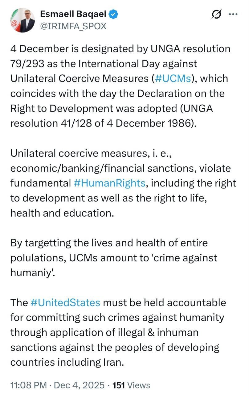 Iran condemns US sanctions as 'crimes against humanit