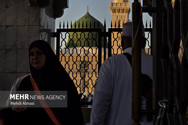 Mosque of Prophet on eve of Hazrat Fatemeh (SA) birth anniv.
