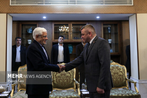 Belarus industry minister meets Iran 1st VP Aref
