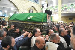 آئین تشییع پیکر آیت الله شاهچراغی در دامغان برگزار شد