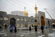 امطار الربيع في الحرم الرضوي الشريف