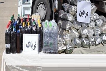 ۱۶۴ کیلو مواد مخدر زیر بار گندم کشف شد