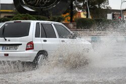 بارش شدید باران در منطقه چاهکیچی دلگان