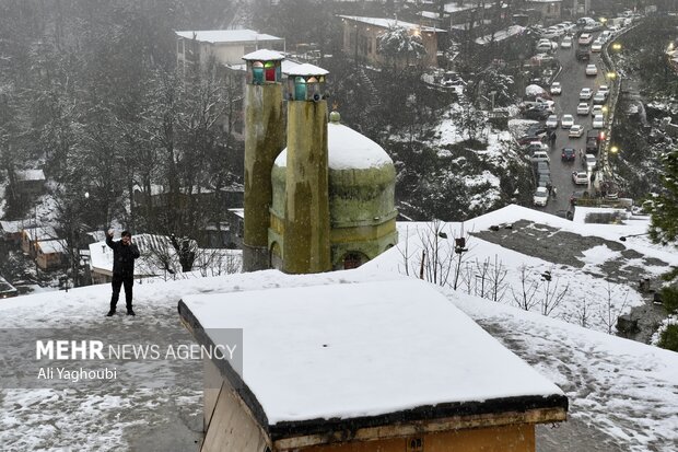 بارش برف پاییزی در ماسوله