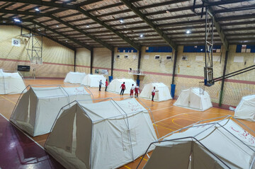 ۶ کمپ اسکان اضطراری هلال‌احمر هرمزگان برپا شد