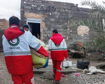 امدادرسانی هلال‌احمر هرمزگان به بیش از ۸۵۰۰ متأثر از بارندگی‌های اخیر