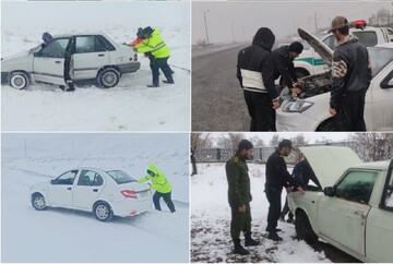 جاده‌های اردستان برف‌گیر است؛ تردد غیرضروری نکنید
