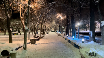 هم اکنون بارش برف در گردنه اسدلی