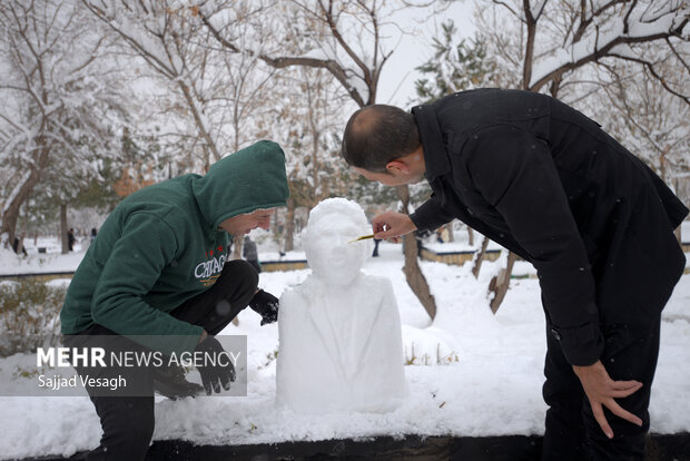 Snowman Festival in Hamedan
