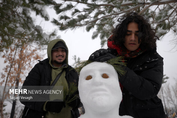 Snowman Festival in Hamedan
