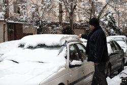 بارش برف شدید روستای باباامان