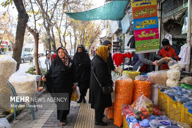 بازار خرید شب یلدا در بجنورد