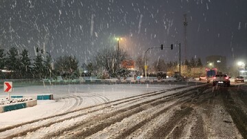 بارش برف مناطق مختلف آذربایجان غربی را سفیدپوش کرد