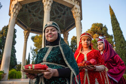 Iranians celebrate Yalda Night at Hafez Tomb in Shiraz