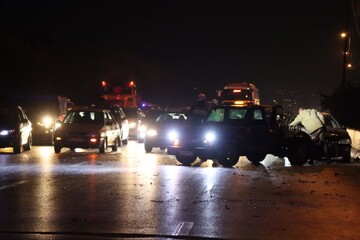 تصادف زنجیره‌ای در محور محلات_خمین با ۱۰ مصدوم