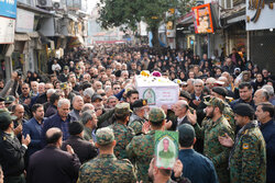 تشییع شهید امنیت امیرحسام جوینده در رشت