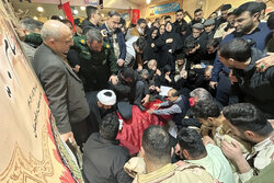 تشییع پیکر شهید امنیت امیرحسام جوینده در صومعه سرا