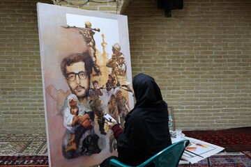 کارگاه «یاد یاران» روایت هنرمندانه از زندگانی شهید شاخص چهارمحالی