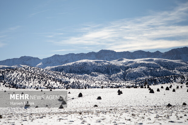 برف در ارتفاعات گلستان