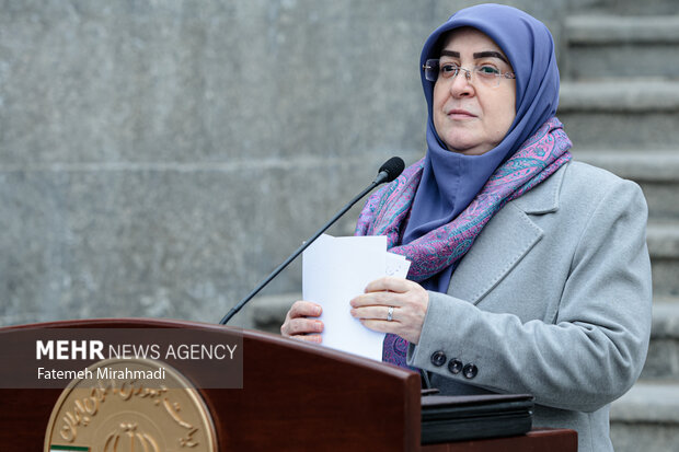 فاطمه مهاجرانی سخنگوی دولت در حاشیه جلسه هیئت دولت