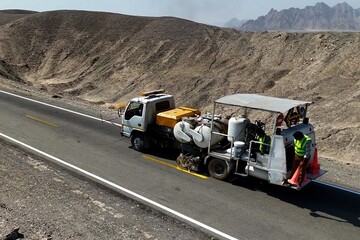 اجرای ۵۴۰۰ کیلومترخط‌کشی در جاده‌های سیستان و بلوچستان