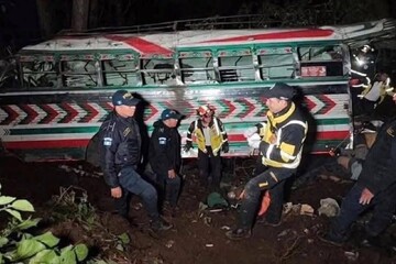At least 15 killed after bus plunges into ravine in Guatemala