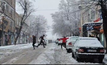 ابراز شادمانی جوانان سقزی از بارش برف