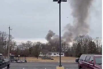 سقوط ۲ بالگرد در نیوجرسی آمریکا+ فیلم