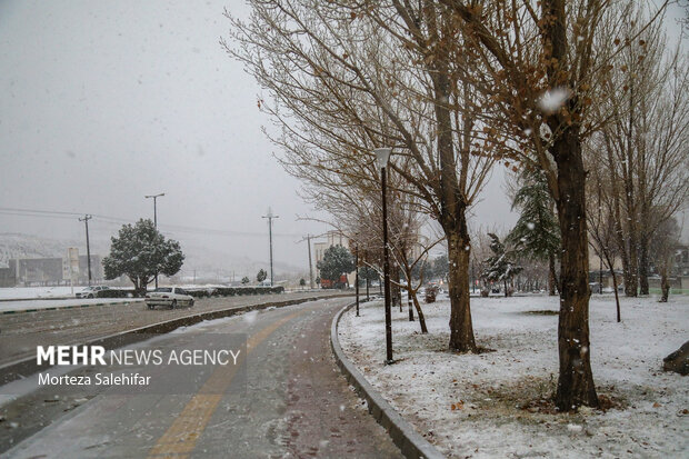 بارش برف در شهرکرد