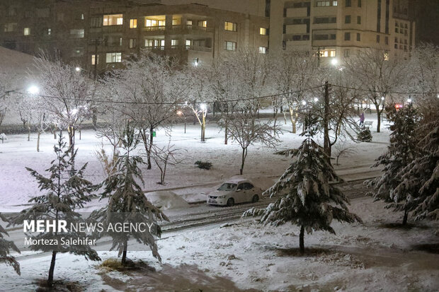بارش برف در شهرکرد