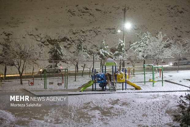 بارش برف در شهرکرد