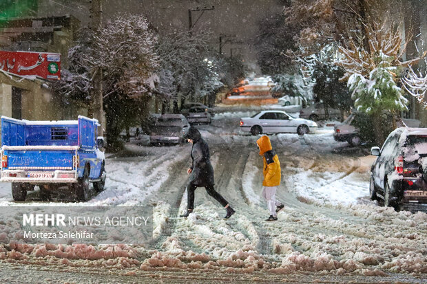 بارش برف در شهرکرد
