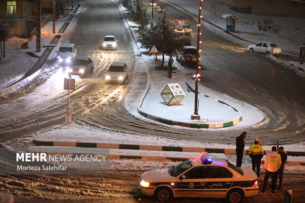 بارش برف در شهرکرد