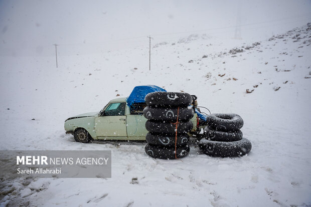 برف بازی در کولاک سپیدان