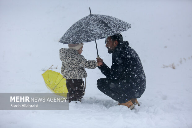 برف بازی در کولاک سپیدان