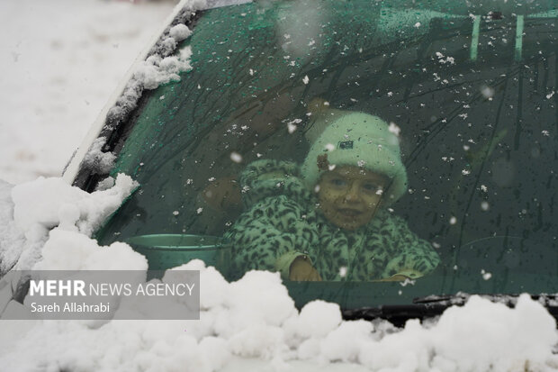 برف بازی در کولاک سپیدان