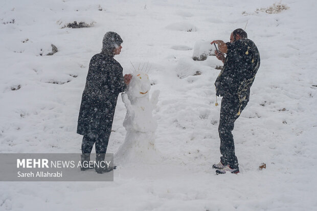 برف بازی در کولاک سپیدان