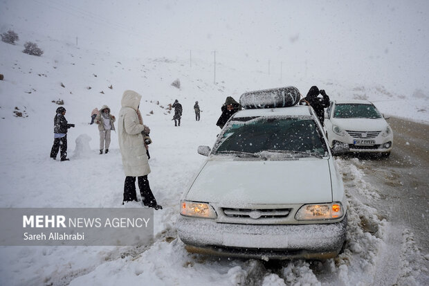 برف بازی در کولاک سپیدان