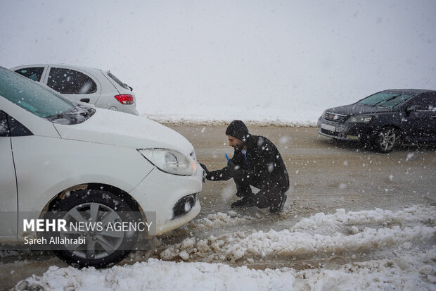 برف بازی در کولاک سپیدان