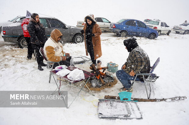 برف بازی در کولاک سپیدان