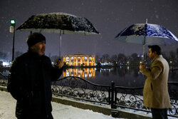 بارش برف در تبریز