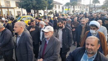 راهپیمایی مردم رودسر در سالروز حماسه ۹ دی