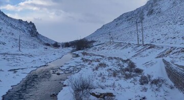 تصاویری زیبا از جاری شدن چشمه‌ها در دل برف