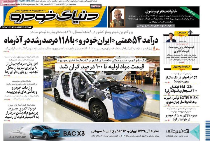 روزنامه های اقتصادی 9 دی