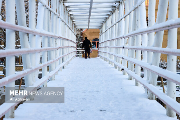 چهره زمستانی ارومیه پس از بارش برف