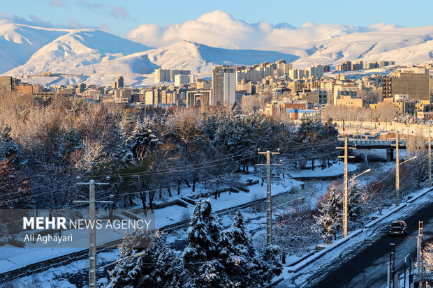 چهره زمستانی ارومیه پس از بارش برف