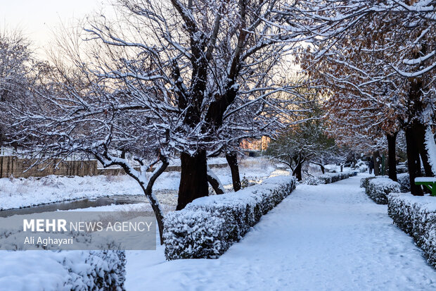 چهره زمستانی ارومیه پس از بارش برف