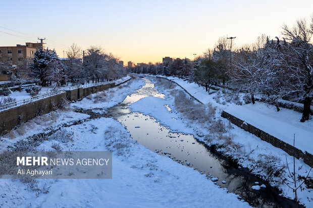 چهره زمستانی ارومیه پس از بارش برف