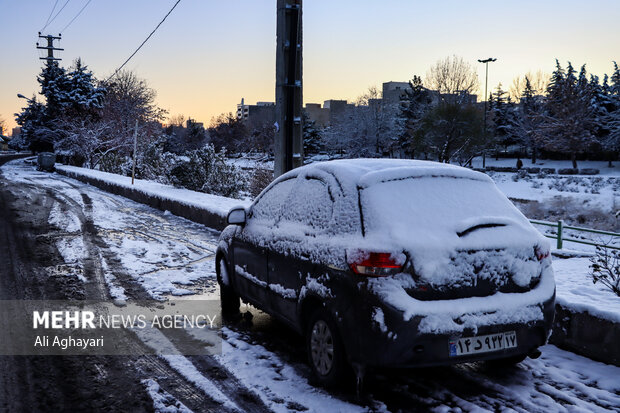 چهره زمستانی ارومیه پس از بارش برف