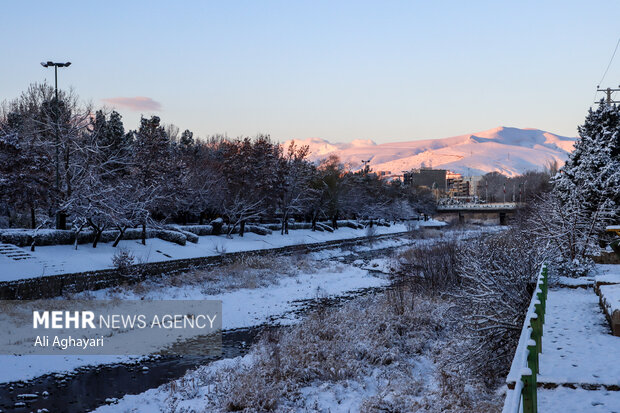 چهره زمستانی ارومیه پس از بارش برف